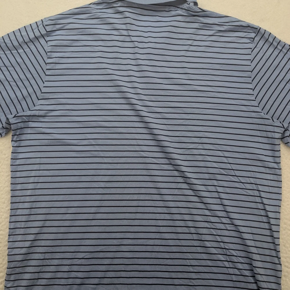 Polo Golf Ralph Lauren Shirt Mens XL Striped Blue Performance Classic Polo